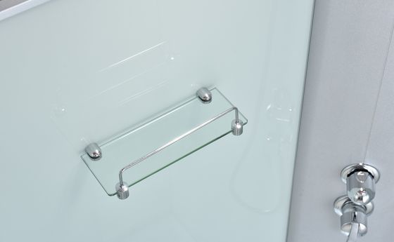 ฉากกั้นอาบน้ำกระจก 2 หน้า โครงอลูมิเนียม 4mm 31''x31''x85''