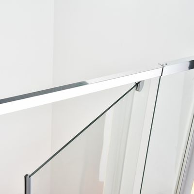 บานเลื่อนประตูห้องอาบน้ำ Frameless Pivot โครงอลูมิเนียม 900mm