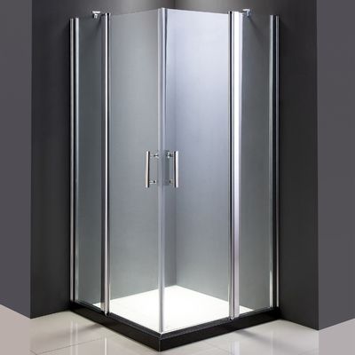 ตู้อาบน้ำฝักบัวทรงสี่เหลี่ยมผืนผ้าอะลูมิเนียม Chrome 6mm 39''X39''X75''