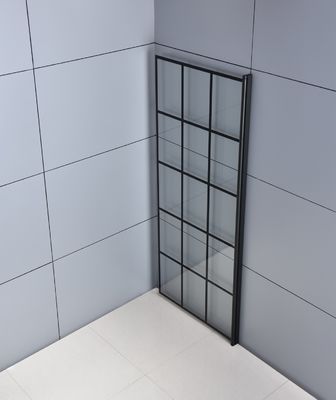 ประตูกระจกบานเลื่อนอาบน้ำกรอบอลูมิเนียม 6mm