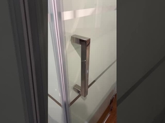 ราคาถูก ช่องอาบน้ําที่มีกระจกพิมพ์สีขาว และกรอบอลูมิเนียม