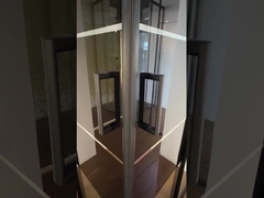 5/6 มิลลิเมตร สีดํา บล็อกแก้ว สี่เหลี่ยม รอบน้ําอาบน้ํากับ Alum กรอบสีดํา