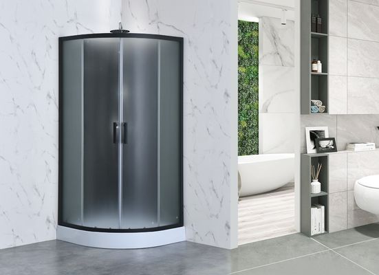 ตู้อาบน้ำฝักบัว Quadrant 900x900x2150mm สีดำ 5mm