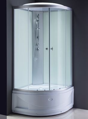 ฉากกั้นอาบน้ำกระจกสีขาว 4mm 800×800×2150mm