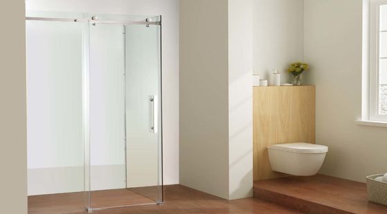 ฉากกั้นอาบน้ำกระจกสี่เหลี่ยม Frameless ขนาด 1-1.2 มม.